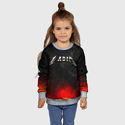 Свитшот детский Вадим в стиле Металлика - огонь и искры, цвет: 3D-меланж — фото 2