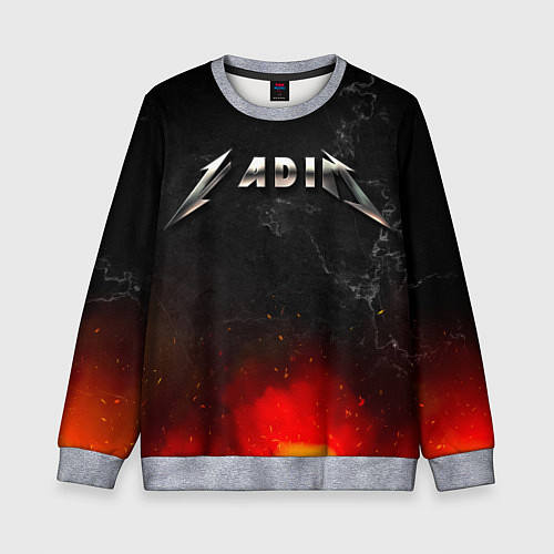 Детский свитшот Вадим в стиле Металлика - огонь и искры / 3D-Меланж – фото 1