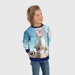 Свитшот детский Фрирен и небо - эльфийка, цвет: 3D-синий — фото 2