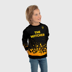 Свитшот детский The Witcher - gold gradient посередине, цвет: 3D-черный — фото 2