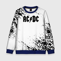Свитшот детский ACDC rock collection краски черепа, цвет: 3D-синий