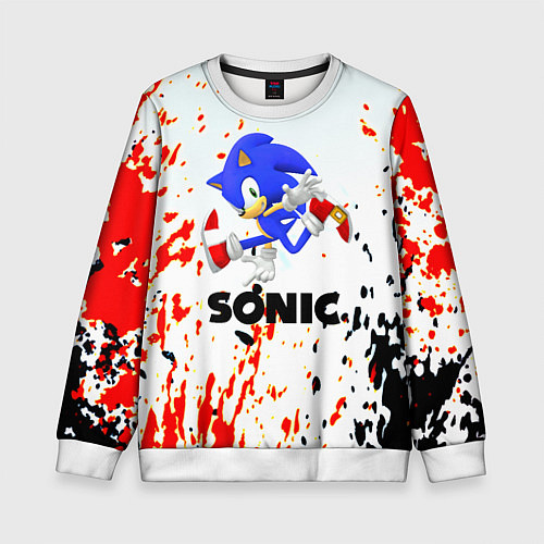 Детский свитшот Sonic краски абстрактные / 3D-Белый – фото 1