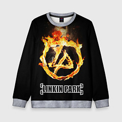 Свитшот детский Linkin Park - fire logo, цвет: 3D-меланж