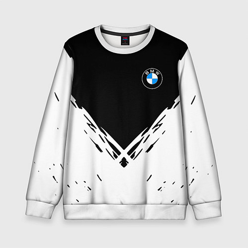Детский свитшот BMW стильная геометрия спорт / 3D-Белый – фото 1
