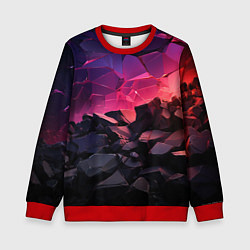 Детский свитшот Темные фиолетовые камни текстура