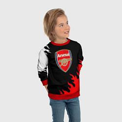 Свитшот детский Arsenal fc flame, цвет: 3D-красный — фото 2