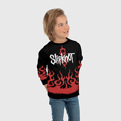 Свитшот детский Slipknot в огне, цвет: 3D-черный — фото 2