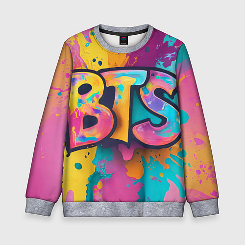 Детский свитшот BTS new / 3D-Меланж – фото 1