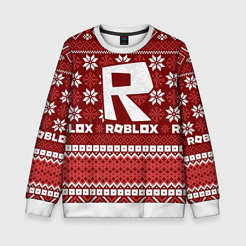 Детский свитшот Roblox christmas sweater / 3D-Белый – фото 1