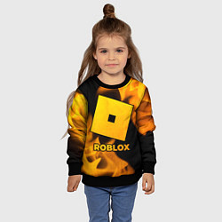 Свитшот детский Roblox - gold gradient, цвет: 3D-черный — фото 2