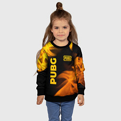 Свитшот детский PUBG - gold fire gradient, цвет: 3D-черный — фото 2
