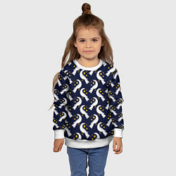 Свитшот детский Ночная птица, цвет: 3D-белый — фото 2