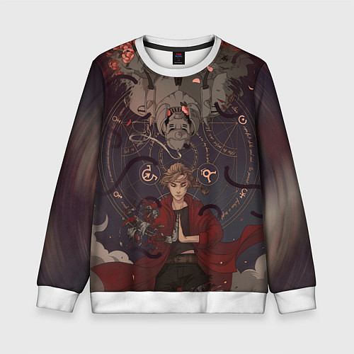 Детский свитшот Стальной алхимик - два брата / 3D-Белый – фото 1