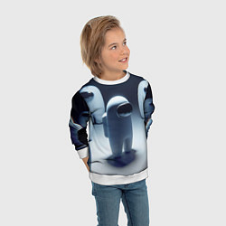 Свитшот детский Among us - fantasy - ai art, цвет: 3D-белый — фото 2