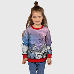 Свитшот детский Lil Peep ангел рисунок, цвет: 3D-красный — фото 2