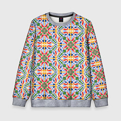Свитшот детский Мелкий красочный узор, цвет: 3D-меланж
