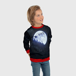 Свитшот детский Рождественская ночь, цвет: 3D-красный — фото 2