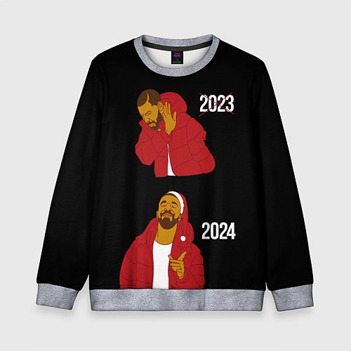Детский свитшот Дрейк 2023-2024 / 3D-Меланж – фото 1