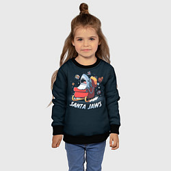 Свитшот детский Santa Jaws, цвет: 3D-черный — фото 2