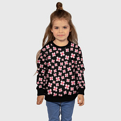 Свитшот детский Pink clover, цвет: 3D-черный — фото 2