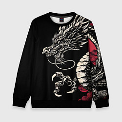 Детский свитшот Japanese dragon - irezumi - art
