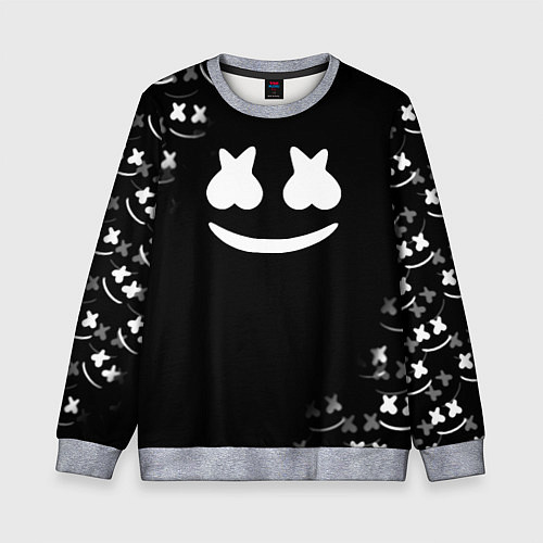 Детский свитшот Marshmello black collection / 3D-Меланж – фото 1