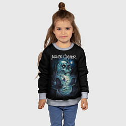 Свитшот детский Night skull Alice Cooper, цвет: 3D-меланж — фото 2
