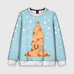 Детский свитшот Гора капибара в снегу