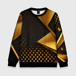 Свитшот детский Золотистая текстура абстракт, цвет: 3D-черный