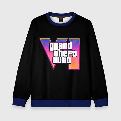 Детский свитшот Grand Theft Auto 6 / 3D-Синий – фото 1