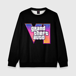 Свитшот детский Grand Theft Auto 6, цвет: 3D-черный