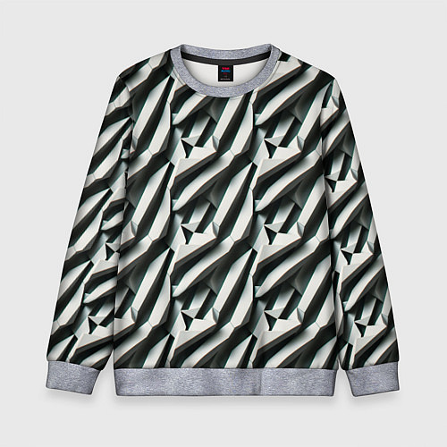 Детский свитшот Вертикальные полосы / 3D-Меланж – фото 1