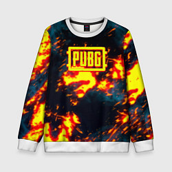 Детский свитшот PUBG огненое лого