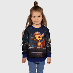 Свитшот детский Кристаллический владыка дракон, цвет: 3D-синий — фото 2