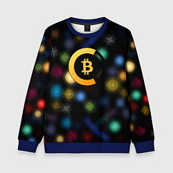 Детский свитшот Bitcoin logo criptomoney