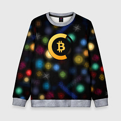 Детский свитшот Bitcoin logo criptomoney