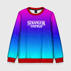 Свитшот детский Stranger Things gradient colors, цвет: 3D-красный