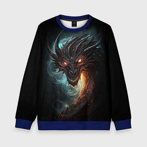 Детский свитшот Фэнтази дракон символ 2024 / 3D-Синий – фото 1