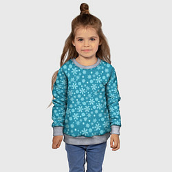 Свитшот детский Снежный новогодний паттерн, цвет: 3D-меланж — фото 2
