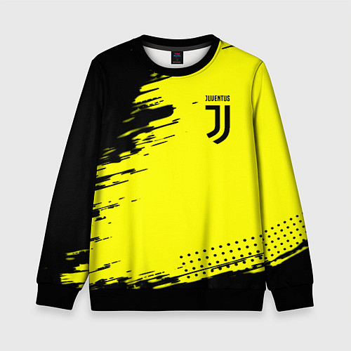 Детский свитшот Juventus спортивные краски / 3D-Черный – фото 1