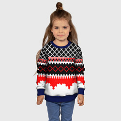 Свитшот детский Красные и чёрные фигуры, цвет: 3D-синий — фото 2