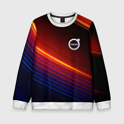 Детский свитшот Volvo neon gradient auto / 3D-Белый – фото 1