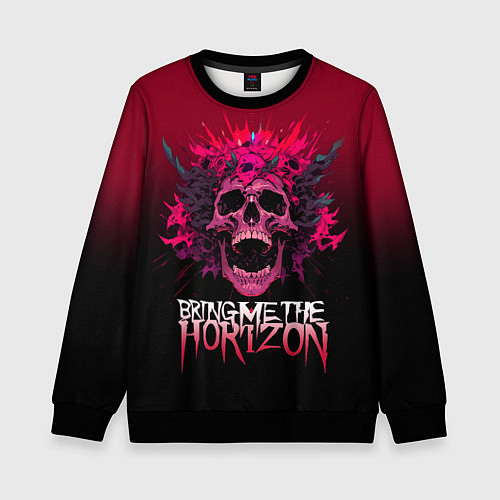 Детский свитшот Bring Me the Horizon - rock band / 3D-Черный – фото 1