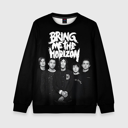 Детский свитшот Bring me the horizon - group / 3D-Черный – фото 1