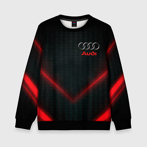 Детский свитшот Audi stripes neon / 3D-Черный – фото 1