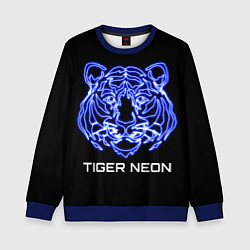 Детский свитшот Tiger neon art