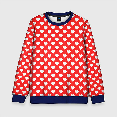 Детский свитшот Сердечный фон / 3D-Синий – фото 1
