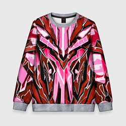 Свитшот детский Розовый кибер доспех, цвет: 3D-меланж