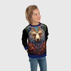 Свитшот детский Медведь фентези, цвет: 3D-синий — фото 2