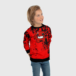 Свитшот детский Super Meat Boy краски, цвет: 3D-черный — фото 2